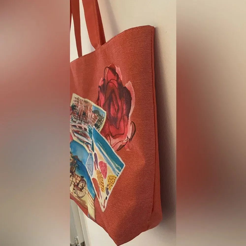 Lancôme Peach Beach Tote Bag